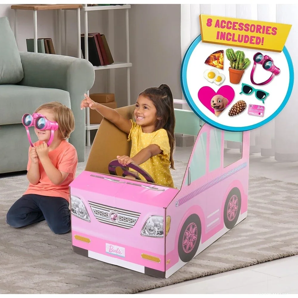 Pop2Play Barbie Toddler Camper – Indoor Pretend Play Car for Kids